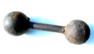 Hantle metalowe, klasyczne, zabytek, 6,5 kg