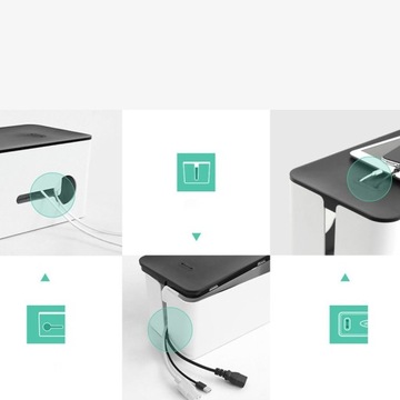 Кабельный органайзер, контейнер для S-полосок, чёрный и белый