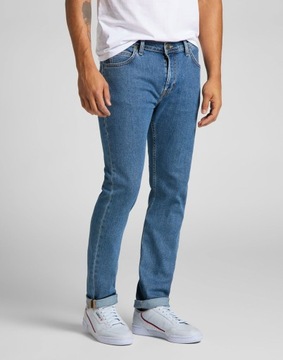 Męskie spodnie jeansowe dopasowane Lee RIDER W36 L34