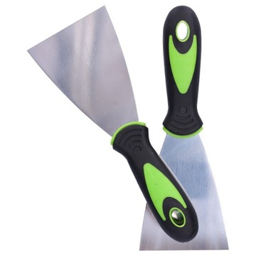 ШПАТЕЛЯ НЕРЖАВЕЮЩАЯ, РЕЗИНОВАЯ РУЧКА 80 мм