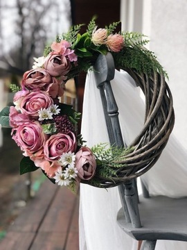 ЦВЕТОЧНЫЙ ВЕНОК ВЕСЕННЕЕ ТВОРЕНИЕ ДЛЯ ДВЕРНОГО ВЕНКА