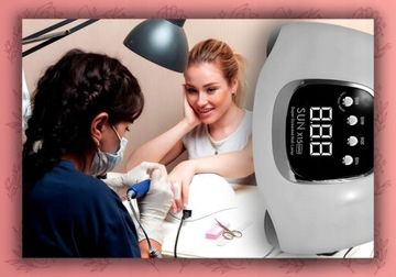 СВЕТОДИОДНАЯ ЛАМПА ДЛЯ НОГТЕЙ УФ 280ВТ 66 ДИОДОВ ГИБРИДНЫЕ ГЕЛИ SUN X15 Max