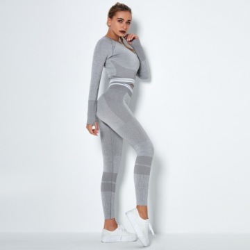 КОМПЛЕКТ спортивных леггинсов PUSH UP бесшовный ТОП формирующий HIGH WAIST M