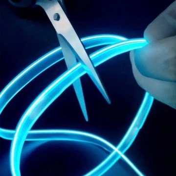 СВЕТОДИОДНОЕ ВОЛОКОННО-ОПТИЧЕСКОЕ для автомобильного RGB освещения 7 м AMBIENT El Wire 5in1 НАБОР 5в1