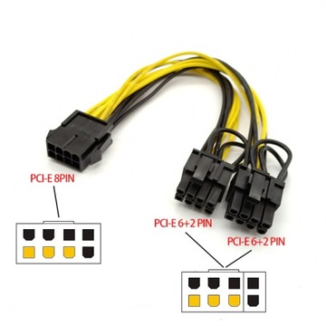 Разветвитель питания VGA PCI-E 8PIN на 2x6+2PIN