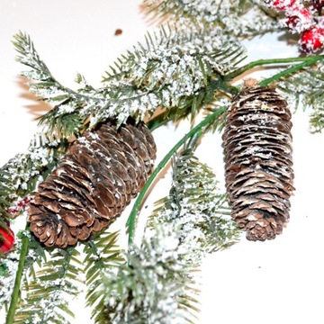 Гирлянда декоративная, белая, 150 см, яблочная шишка