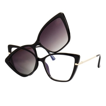 ПРОЗРАЧНЫЕ ОЧКИ CAT + ПОЛЯРИЗОВАННАЯ НАКЛАДКА UV400