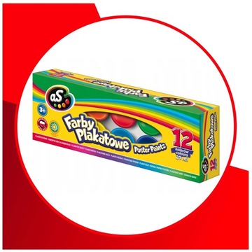 FARBY PLAKATOWE ASTRA AS 12 KOLORÓW 20 ml