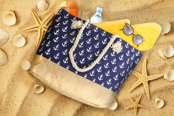 Plážová taška Veľká Na zips Kabelka Shopper s podšívkou Piknik XXL