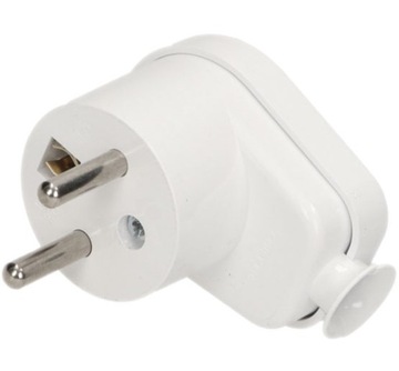 Угловой штекер 2P+Z, белый