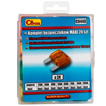 КПЛ. ПРЕДОХРАНИТЕЛИ МАКСИ 24 ШТ.