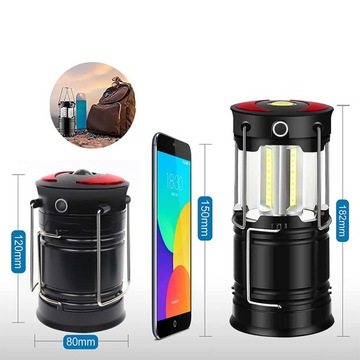 TURYSTYCZNA LAMPA LATARKA NASTAWNY LAMPKA LED KEMPINGOWA SURVIVAL 4 TRYBY