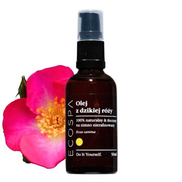 NATURALNY OLEJ Z DZIKIEJ RÓŻY NIERAFINOWANY NA BLIZNY ROZSTĘPY 50 ML ECOSPA