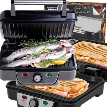 OPIEKACZ TOSTER GRILL ELEKTRYCZNY MOCNY 2500W 4w1