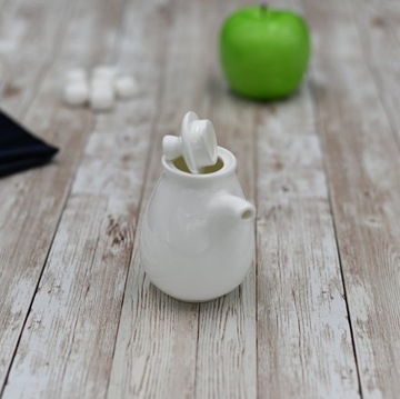 Butelka na sos sojowy 10x7,5 cm, 170 ml WILMAX z białej porcelany