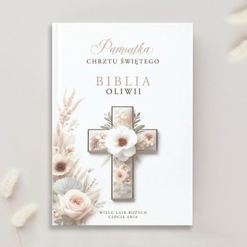 BIBLIA exclusive pamiątka na Chrzest Święty