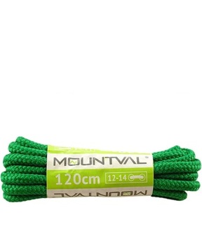 Zielone, trekkingowe sznurówki do butów, 180 cm, M