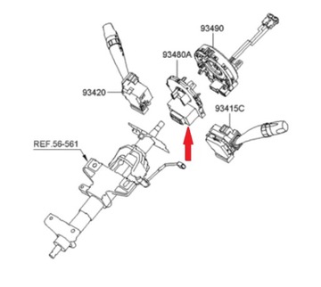 PÁSEK KROUŽEK POD VOLANT AIRBAG ŘÍDÍCÍ HYUNDAI SANTA FE II III 06-