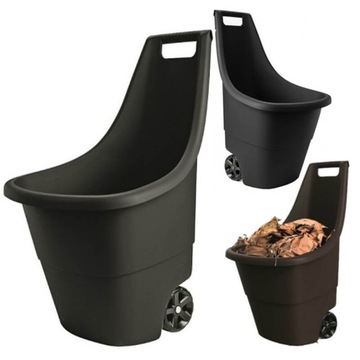 TACZKA OGRODOWA DWUKOŁOWA SOLIDNA WÓZEK 50L CZARNA