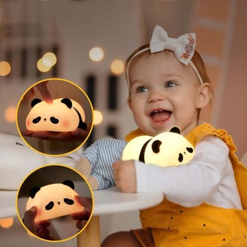 СВЕТОДИОДНАЯ НОЧНИЦА PANDA СИЛИКОНОВАЯ НАСТОЛЬНАЯ ЛАМПА С СЕНСОРНЫМ USB-УПРАВЛЕНИЕМ