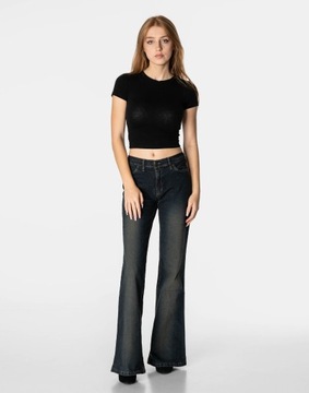 Szerokie Spodnie Damskie Dzwony Dziewczęce Dżinsy BIG WIND JEANS 242 W27/32