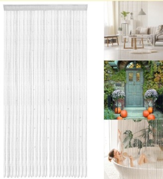 Бусина Дверь Занавес Комната Разделитель Занавес 1x2m Украшение Дома