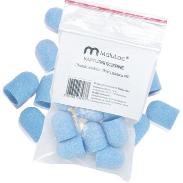 MaluLac 10x FREZY frez KAPTURKI nakładki ścierne na nośnik gumowy 10mm 80