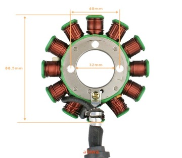 КАТУШКИ ИСКРЫ (СТАТОР) 12-КАТУШКИ CB200/250CC CG200/250 ZS 169FMM 5-кабельные