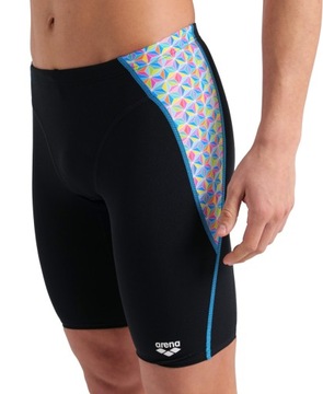 Spodenki treningowe Arena STARFISH SWIM JAMMER BLACK-WHITE MULTI 100