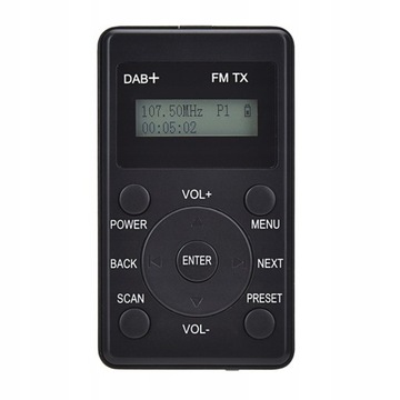 Przenośne radio FM Odbiornik DAB DAB FM ze