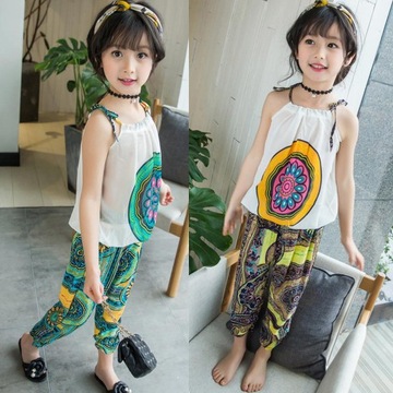 Топ без бретелек для девочек + брюки