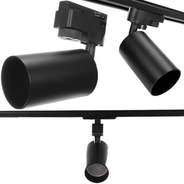 SUFITOWY WISZĄCY REFLEKTOR SZYNOWY LAMPA LED GU10 1x LISTWA SZYNA 1m
