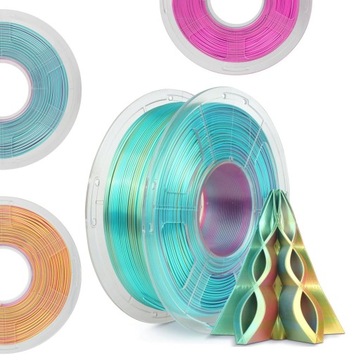 Filament Sunlu Silk PLA Magic TriColor Czerwony Żółty Zielony 1000g