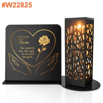 Солнечная светодиодная свеча с персонализацией на могилу Матери, Папы, Бабушки, Дедушки, МЕТАЛЛ.