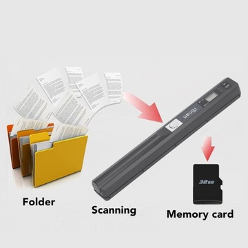 ПОРТАТИВНЫЙ РУЧНОЙ СКАНЕР A4 900DPI + КАРТА 32 ГБ