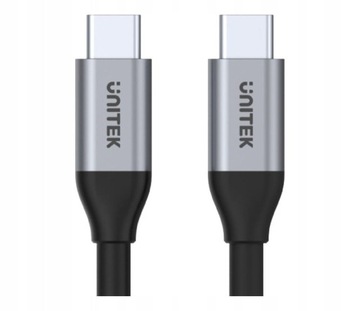 Кабель Unitek USB-C — USB-C, 10 Гбит/с, 4K, 60 Гц, 20 В/5 А, 100 Вт