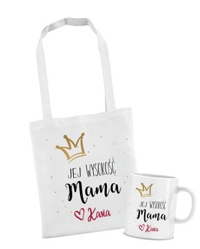 Torba + kubek dla Mamy prezent DZIEŃ MAMY + imię