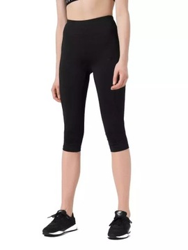 Legginsy damskie 3/4 sportowe 4F SS23TFTIF076 czarne