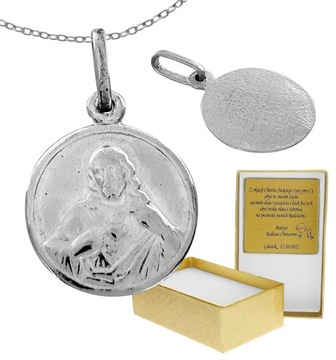 SREBRNY MEDALIK NAJŚWIĘTSZE SERCE JEZUSA PR. 925