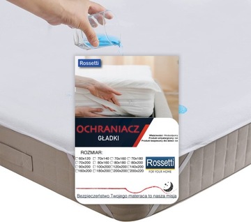 OCHRANIACZ BAWEŁNIANY 80x180 NA MATERAC WODOODPORNY PODKŁAD