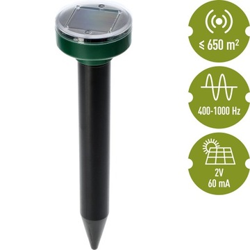 ODSTRASZACZ KRETÓW MOCNY SOLARNY NORNICE NA 650m2