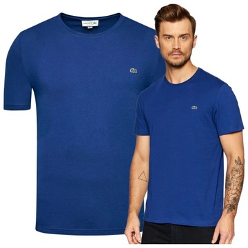 koszulka meska lacoste t-shirt meski niebieska małe logo krokodyl r.S