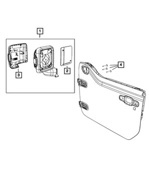 LUSTERKO LEWE WRANGLER JL GLADIATOR MARTWE POLE