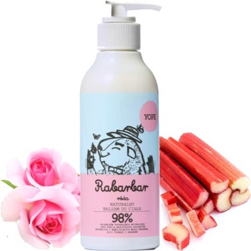 YOPE BALSAM DO CIAŁA NATURALNY RABARBAR I RÓŻA nawilżający