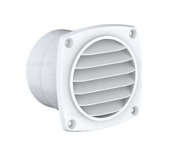 KRATKA WENTYLACYJNA PCV 94 X 94 MM biała