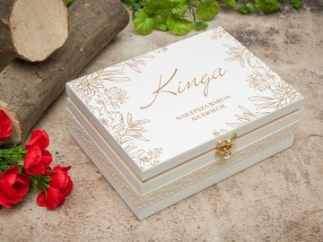 шкатулка, чайный сервиз для БАБУШКИ и ДЕДУШКИ, чайный сервиз, ПОДАРОК, гравировка имени