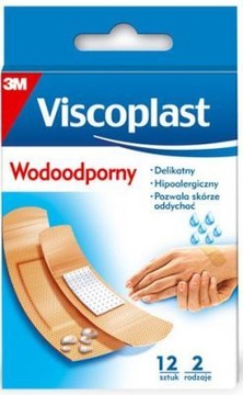 VISCOPLAST WODOODPORNE plastry 12 sztuk