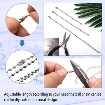 шариковая цепочка, серебро, нержавеющая сталь, комплект 4,5 мм, диаметр 4,5 мм