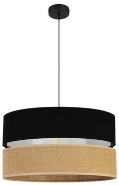 LAMPA WISZĄCA SUFITOWA ŻYRANDOL ABAŻUR JUTA 40cm
