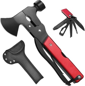 MULTITOOL NARZĘDZIE WIELOFUNKCYJNE SURVIVAL NÓŻ 16w1 ZESTAW WOJSKOWY + ETUI